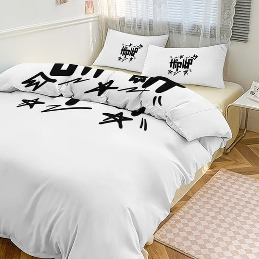 3-Piece Bedding Set-90"x90"/ 229x229cm (Dual-sided Printing)