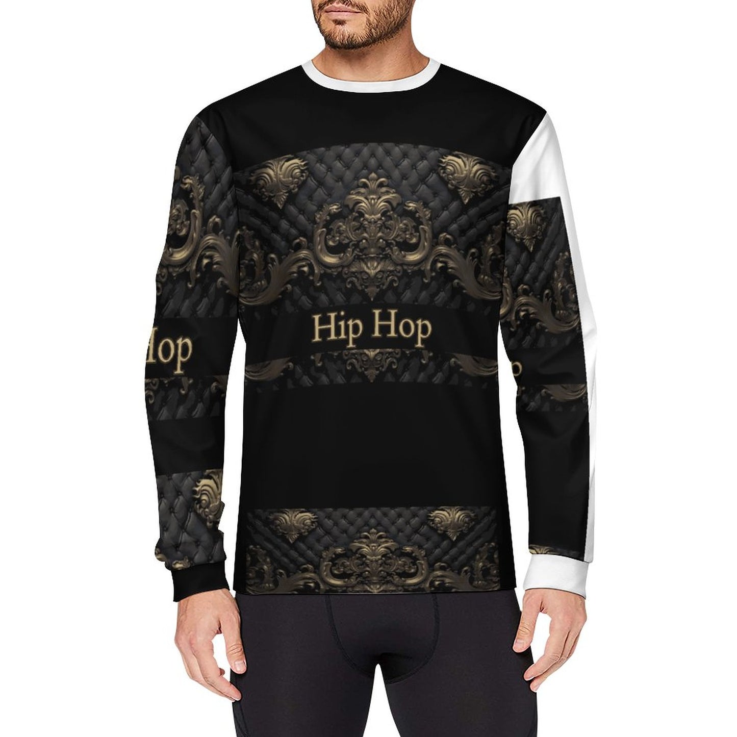 Men's Workout Top Long Sleeve DS017 (All-Over Printing)