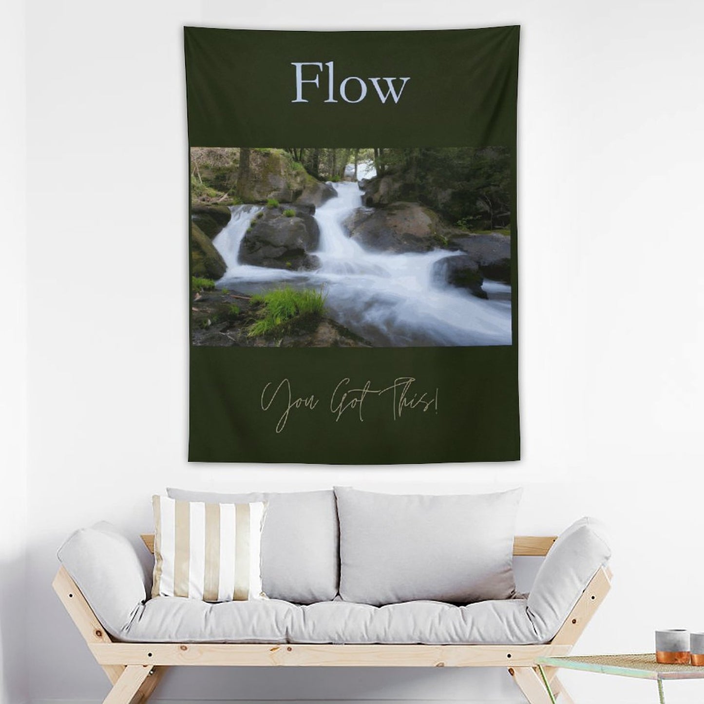FLOW Wall Art with Vertical Tapestry