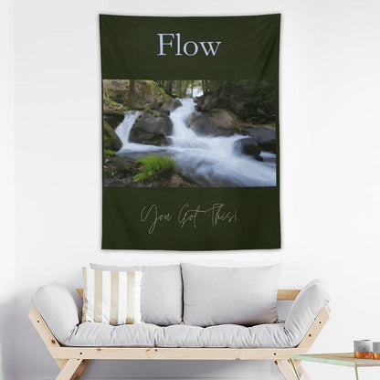 FLOW Wall Art with Vertical Tapestry