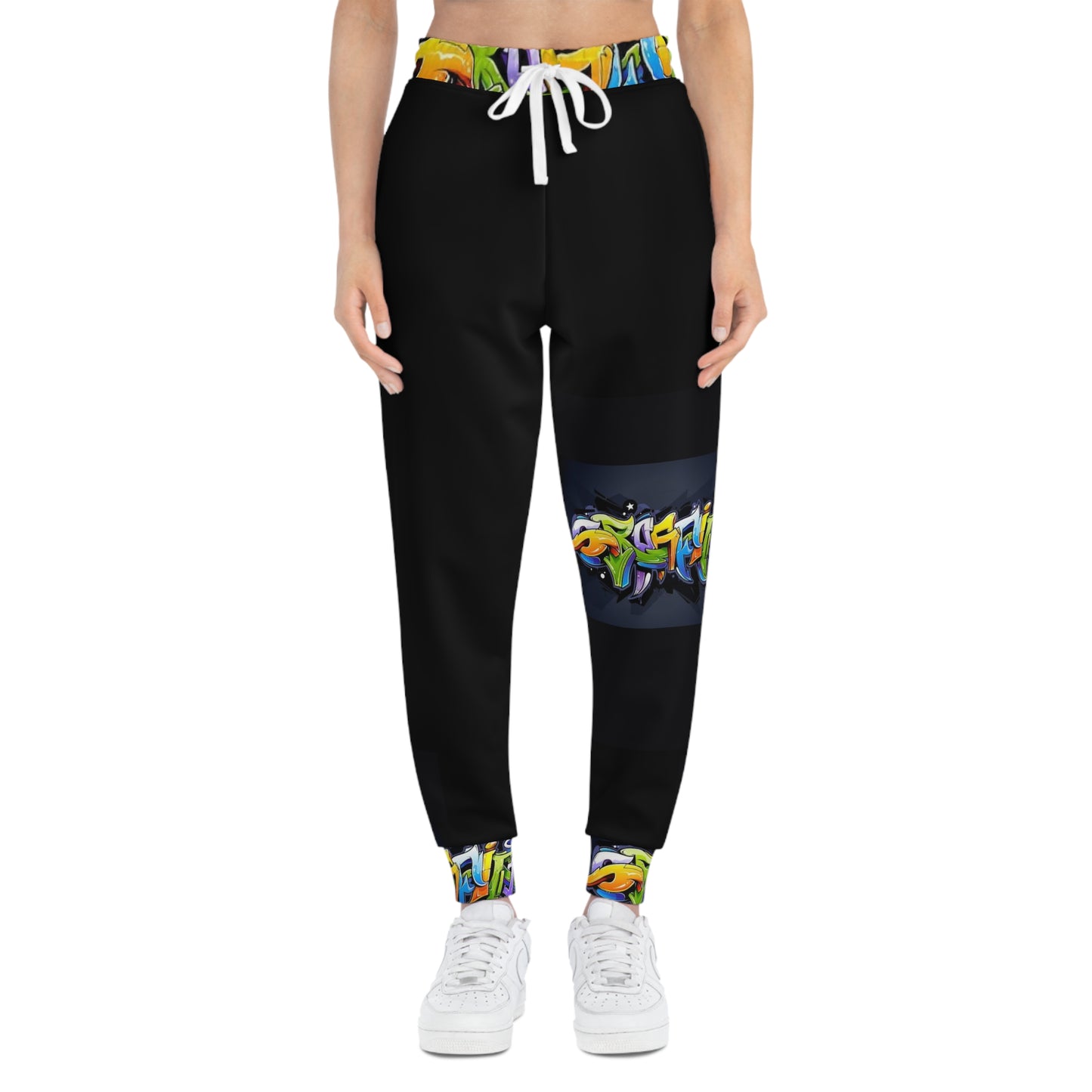 COLORFUL GRAFFITI Athletic Joggers-SMALL-3XL