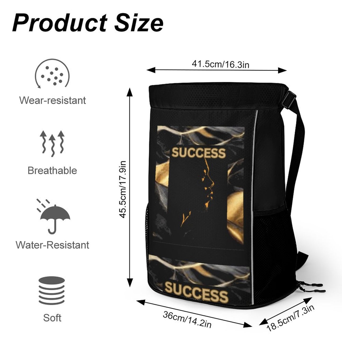 Waffle Cloth Drawstring Bag