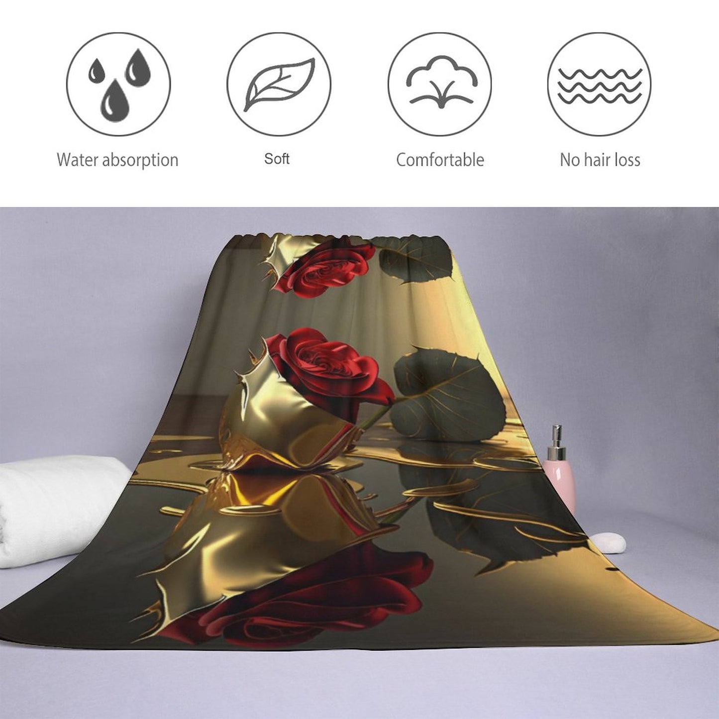 ROSE IN GOLD Bath Towel 70x140
