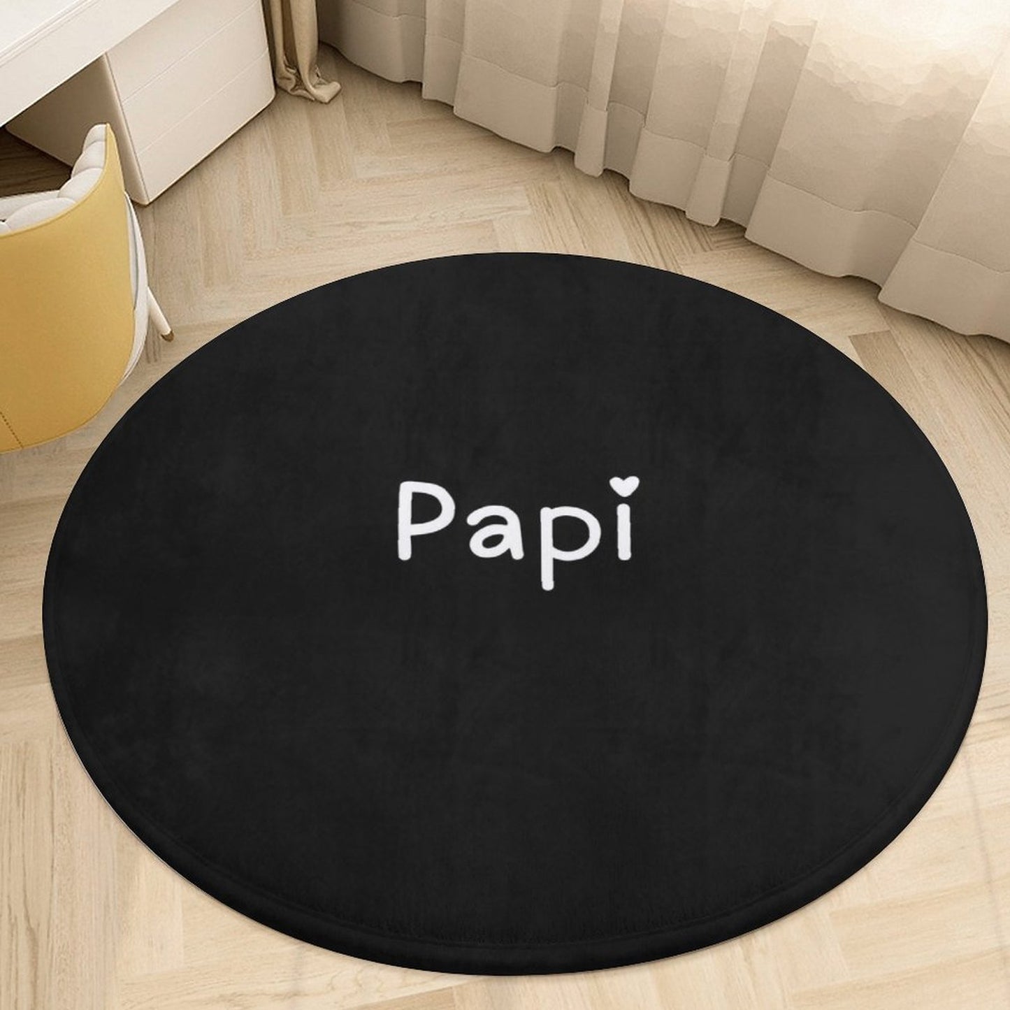 Round Coral Velvet Warm Floor Mat