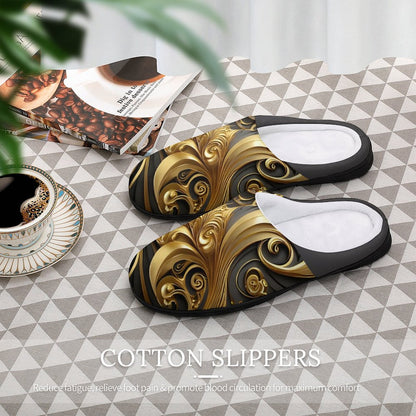 Personalized Men's Cotton Slippers (All-Over Printing)