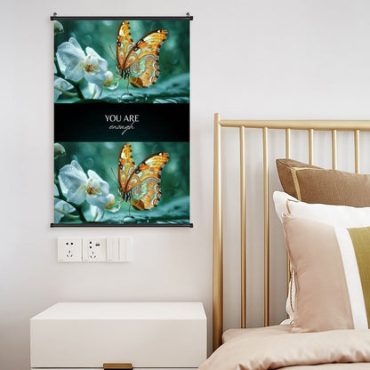 Canvas Hanging Poster with Scrolls-16"x24"/ 40x60cm-YOU ARE ENOUGH
