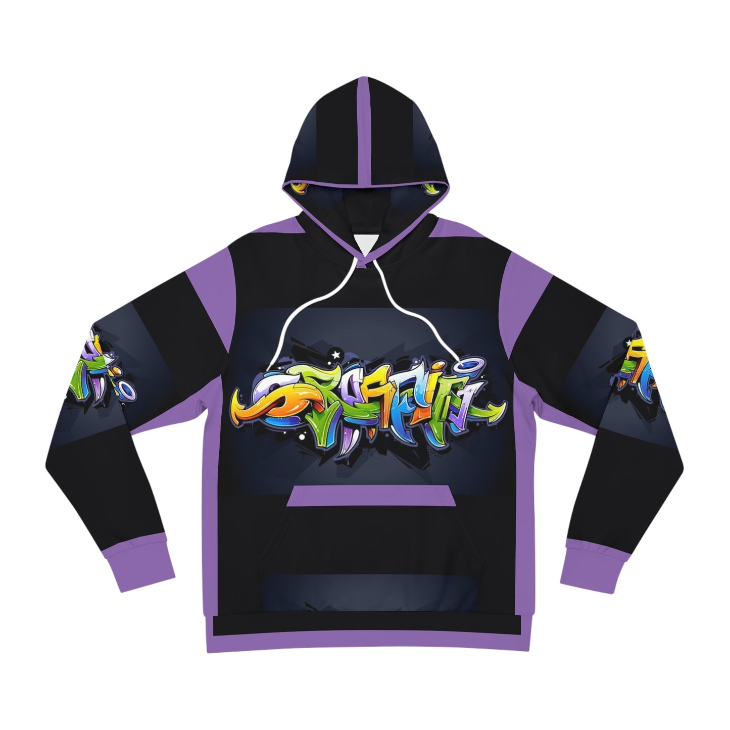 COLORFUL GRAFFITI UNISEX black/purple Fashion Hoodie