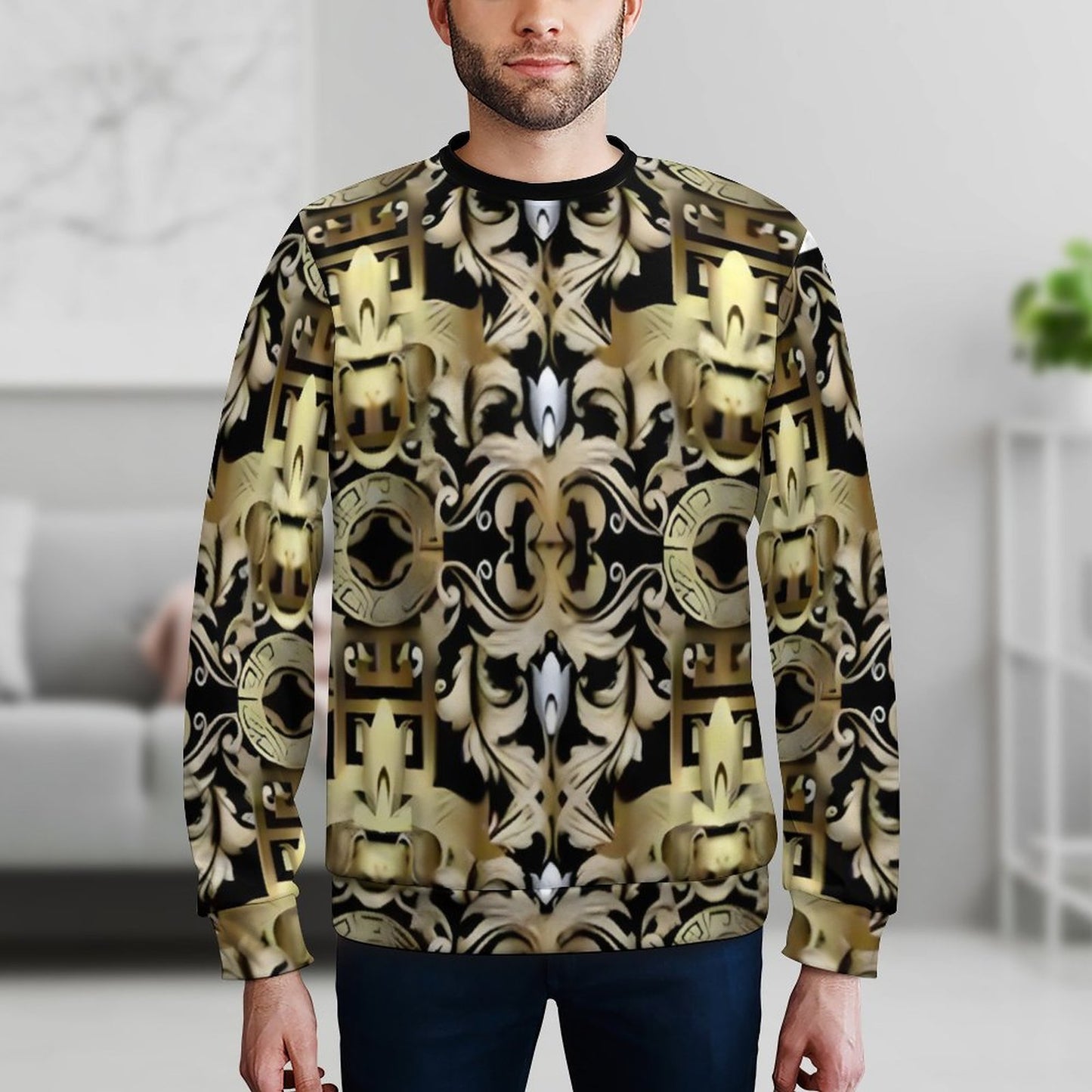 250gsm Round Neck Men's Sweatshirt 4T35 (All-Over Printing)