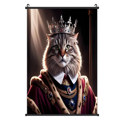 Canvas Hanging Poster with Scrolls-16"x24"/ 40x60cm-CAT KING