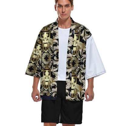Drop Shoulder Male Kimono Cardigan ZS904 (All-Over Printing)