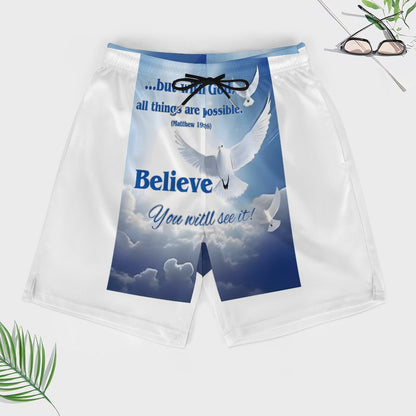 Men's Beach Shorts with 4 Pockets