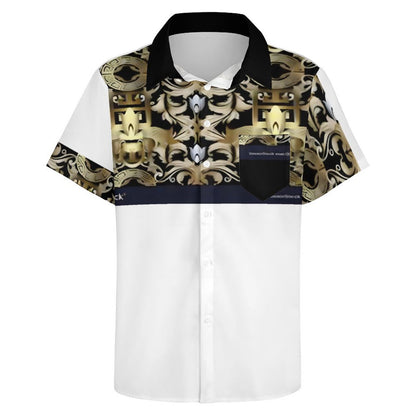 Men's Short Sleeve Father's Day Shirt with Pocket B339 (XS-7XL)