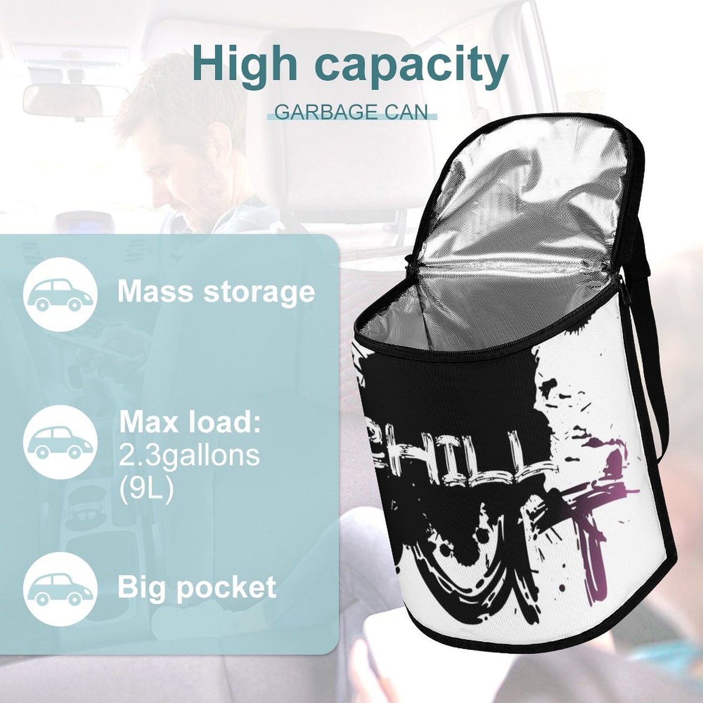 Collapsible Car Trash Bin