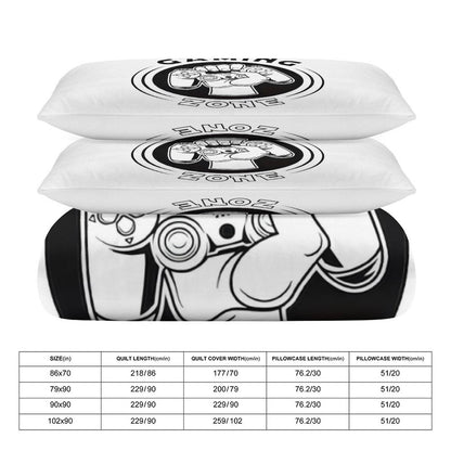 3-Piece Bedding Set-90"x90"/ 229x229cm (Dual-sided Printing)
