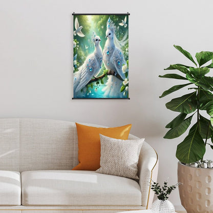 Canvas Hanging Poster with Scrolls-16"x24"/ 40x60cm