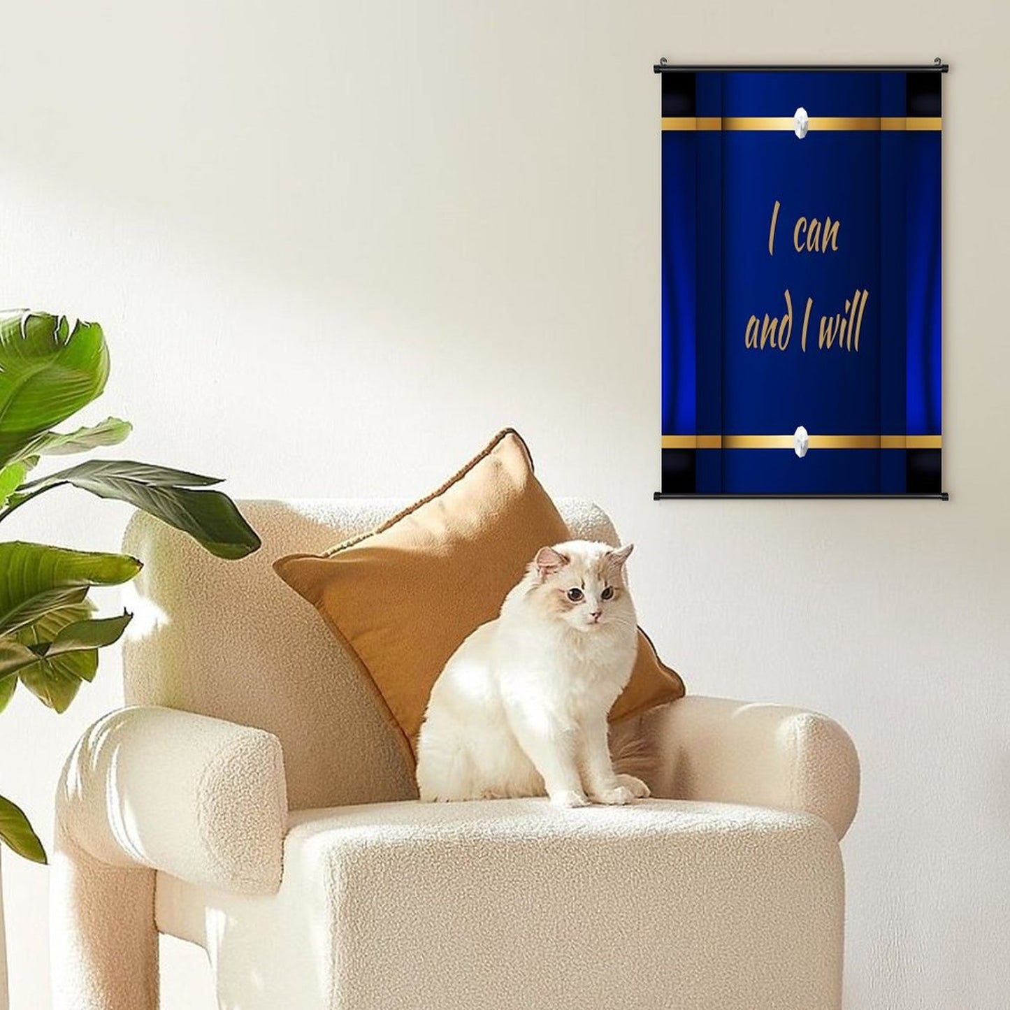 Canvas Hanging Poster with Scrolls-16"x24"/ 40x60cm