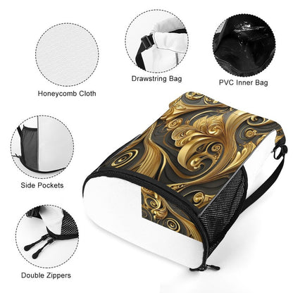 Waffle Cloth Sprots Drawstring Bag (Multi-Sites)