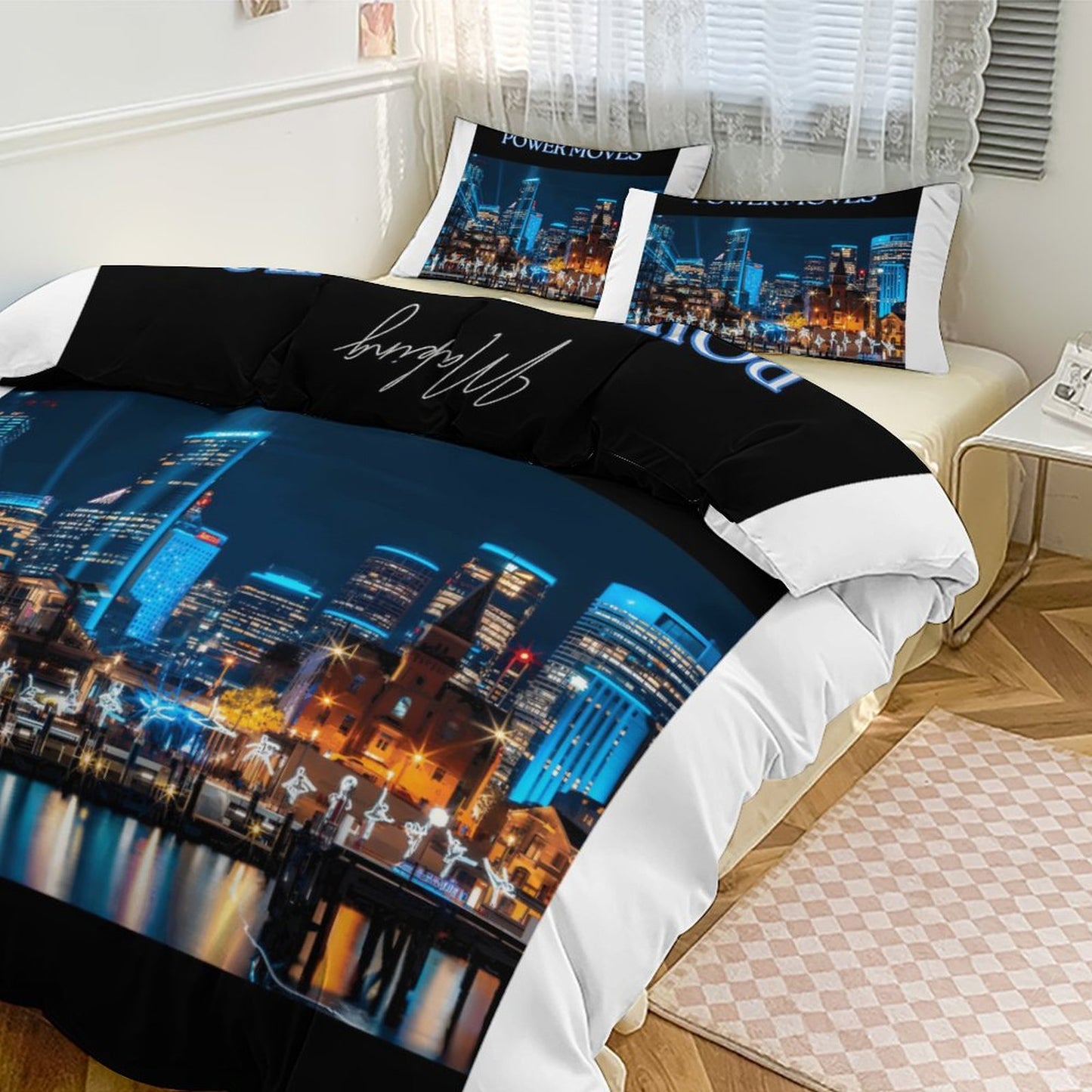 3-Piece Bedding Set-102"x90"/ 259x229cm (Dual-sided Printing)