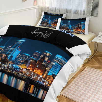 3-Piece Bedding Set-102"x90"/ 259x229cm (Dual-sided Printing)