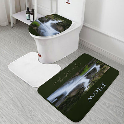 Coral Velvet Restroom Rug Set of 3-15.7"x23.6"/ 40x60cm