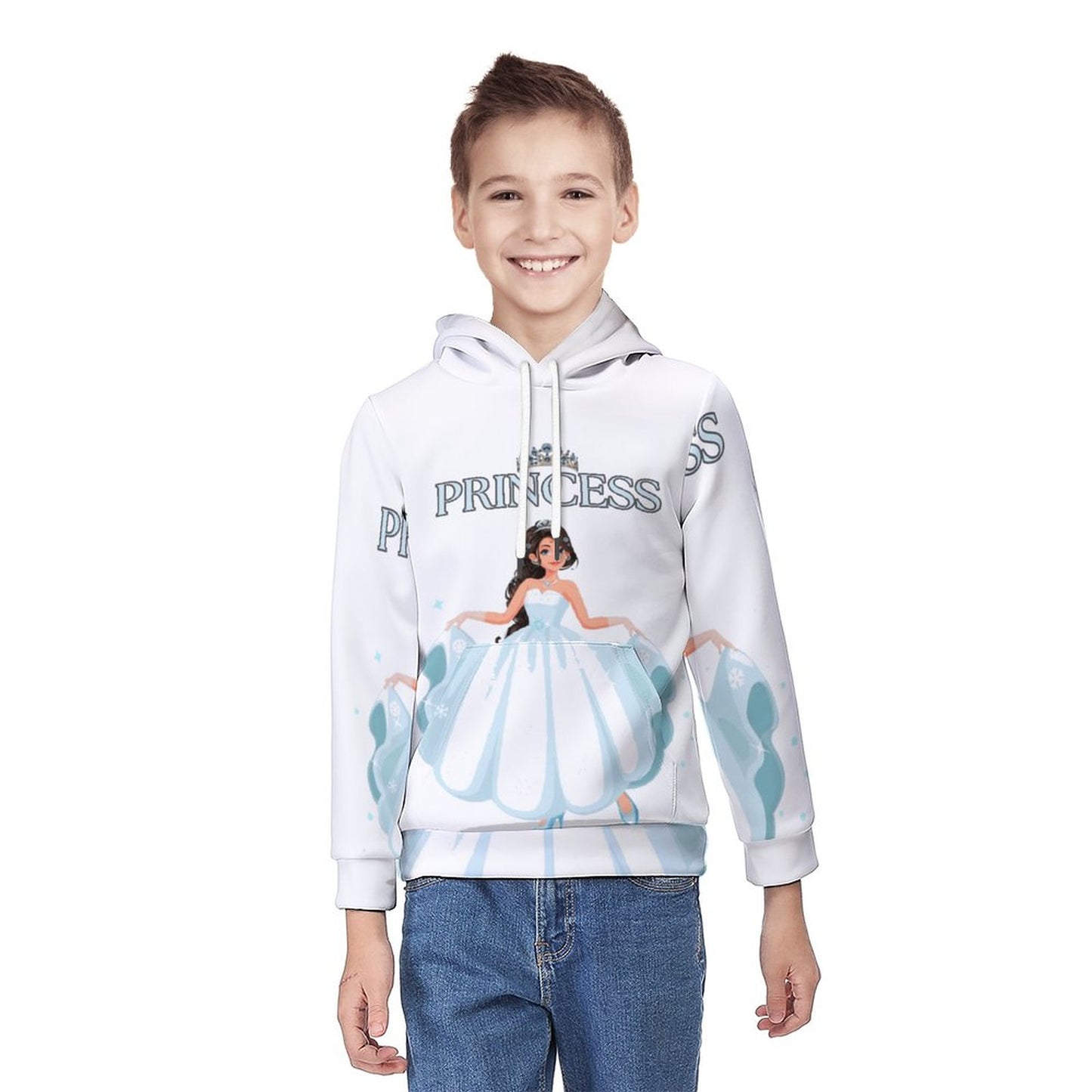 160gsm Children's Lightweight Pullover Hoodie A38H (All-Over Printing)