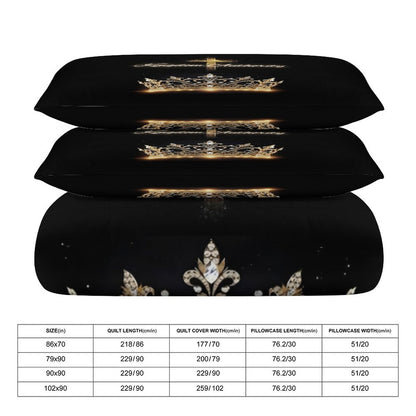 3-Piece Bedding Set-86"×70"/ 218×177cm (Dual-sideded Printing)
