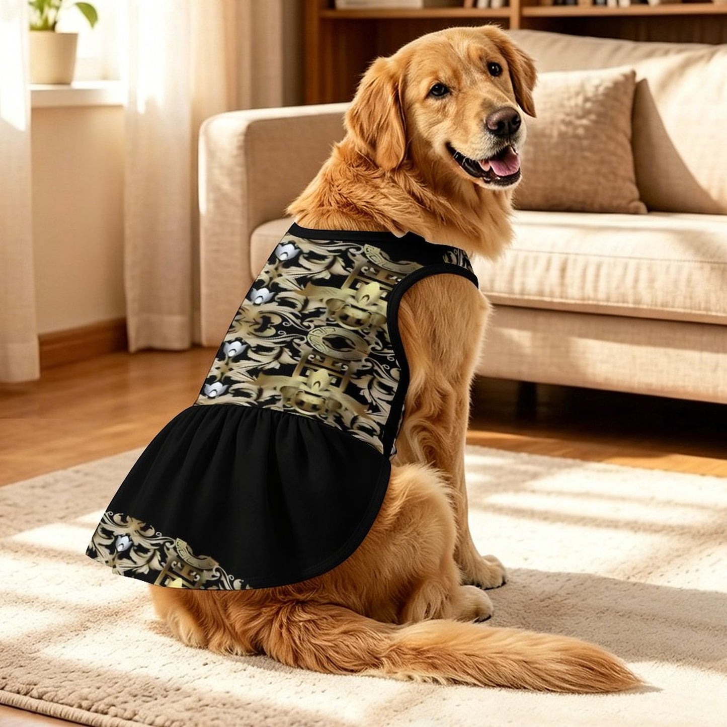 Plus Size Pet Ruffled Dress