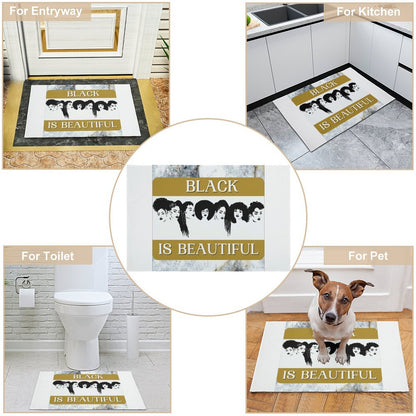 Crystal Velvet Bedroom Floor Mat