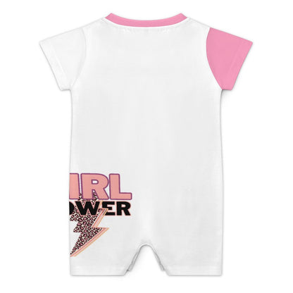 Short Sleeve Baby Bodysuit Romper PLR (All-Over Printing)