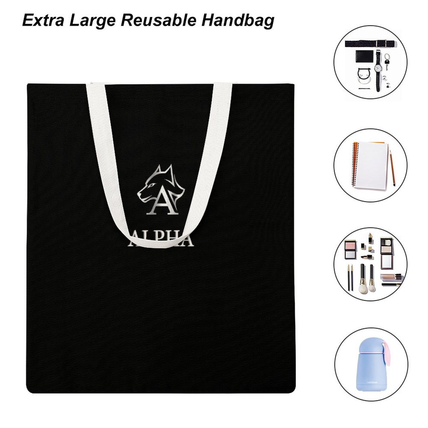 Martin Canvas Tote Handbag with Dual-sided Printing