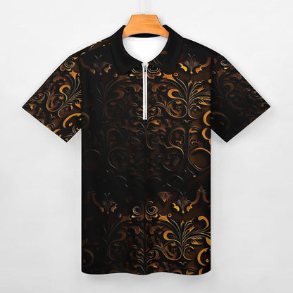 Men's Short Sleeve POLO Shirt with Zipper B470 (All-Over Printing)