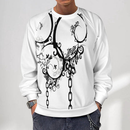 280gsm Men's Crewneck Sweatshirt Raglan A27H (All-Over Printing)