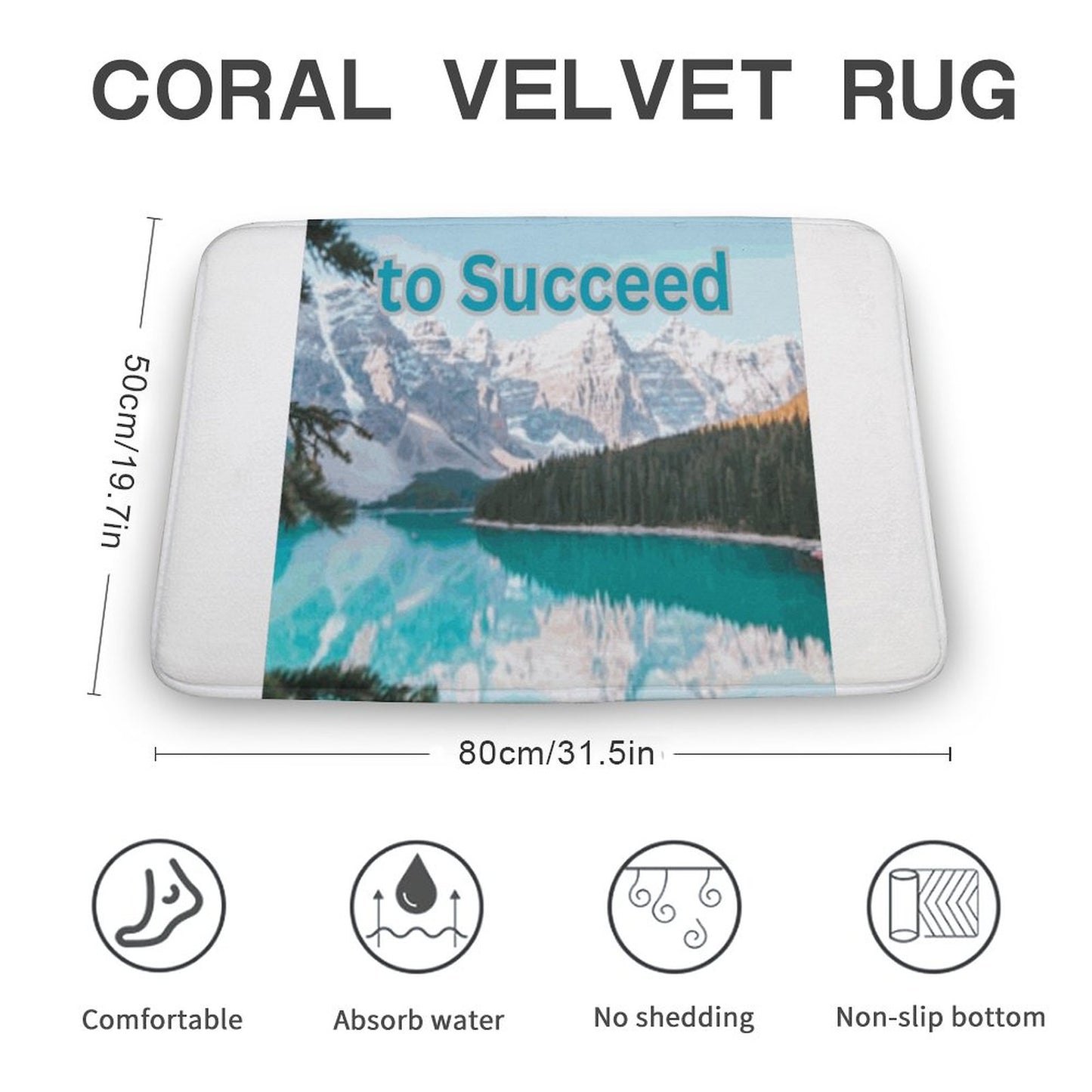 Coral Velvet Rug-19.7"x31.5"/50x80cm
