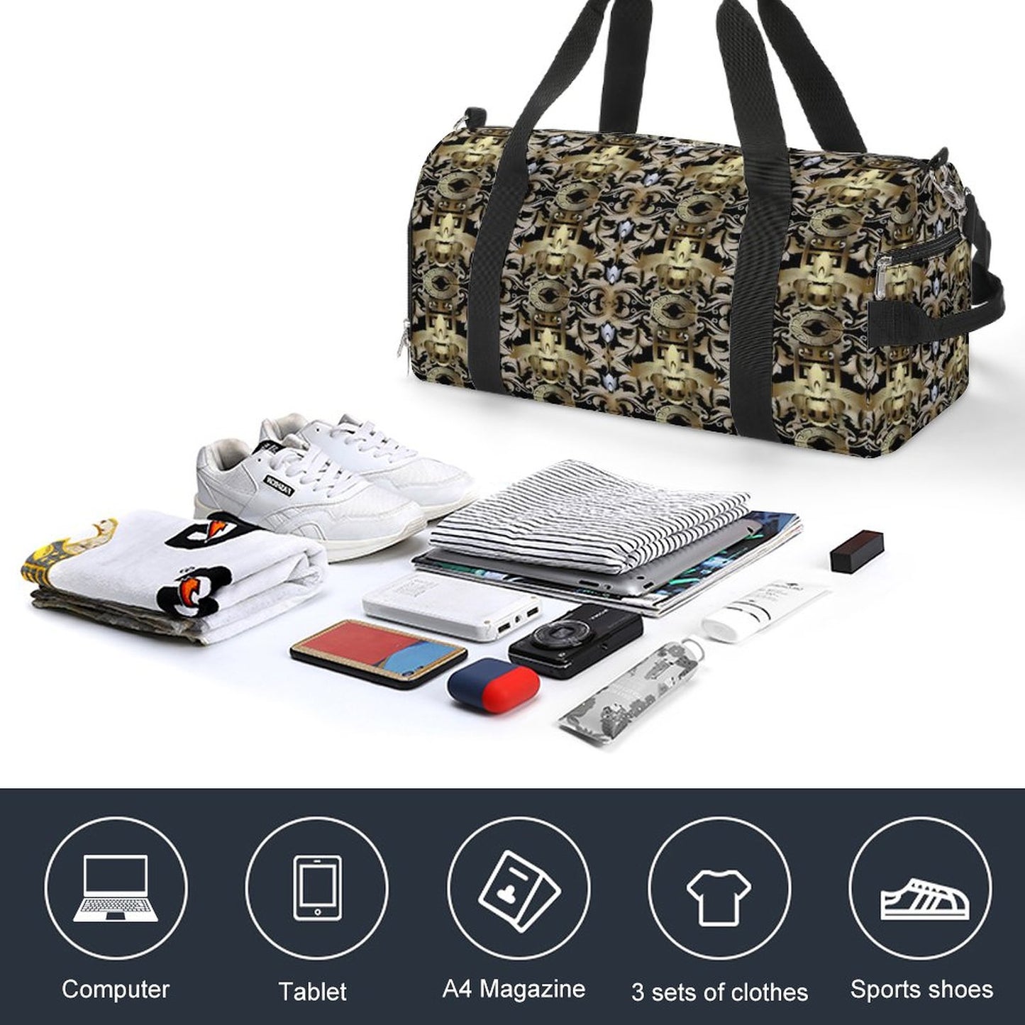Gym bag Capacity Sports Duffel (shoe pocket included)