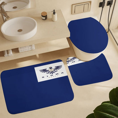 Shower Curtain Set with 3 Rugs