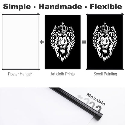 Canvas Hanging Poster with Scrolls-16"x24"/ 40x60cm-LION KING