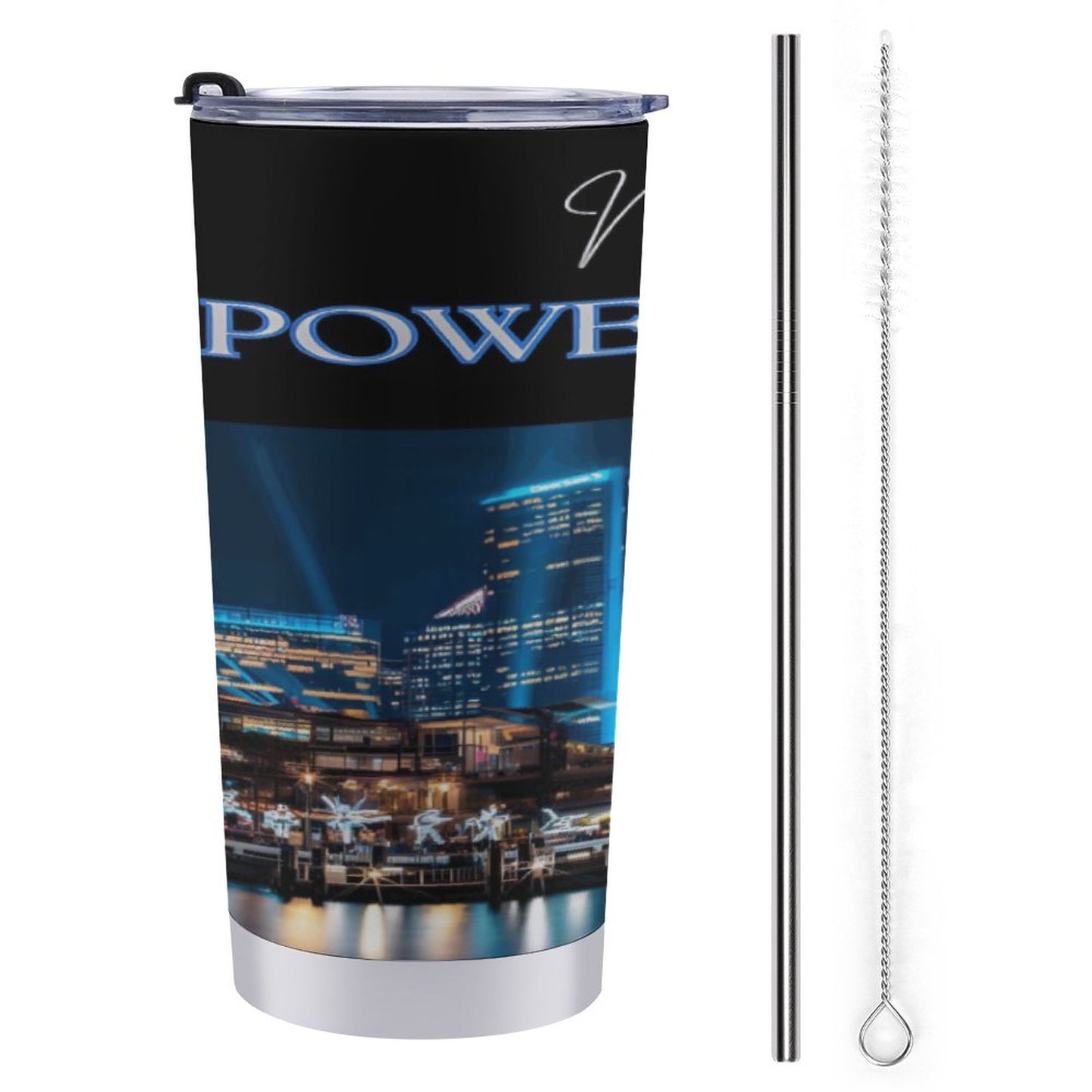 MAKING POWER MOVES Car Travel Mug Set with Cleaning Kit