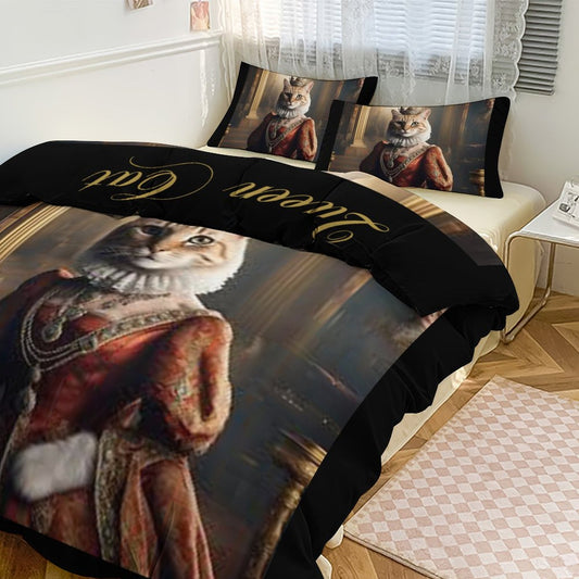 3-Piece Bedding Set-86"×70"/ 218×177cm (Dual-sidede Printing)