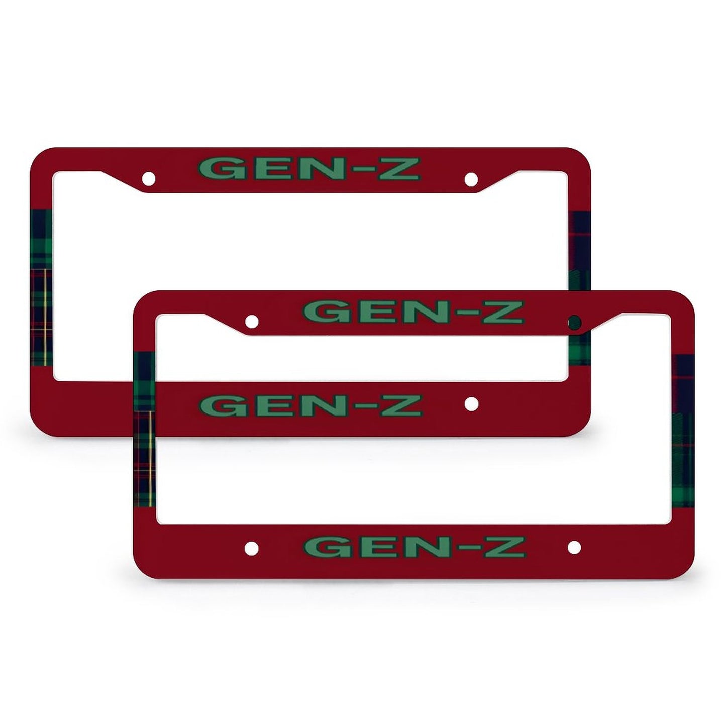 License Plate Frames with 4 Round Holes (1 Pair)