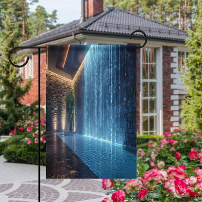 WALL WATERFALL Garden Flag (2 Pics on 2 Sides)-12"x18"