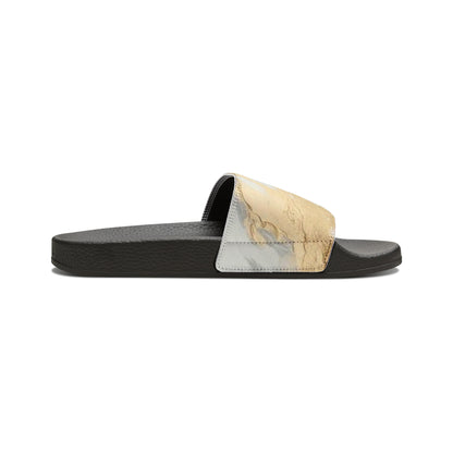 GOLD FOIL Women's Slide Sandals (black or white soles)