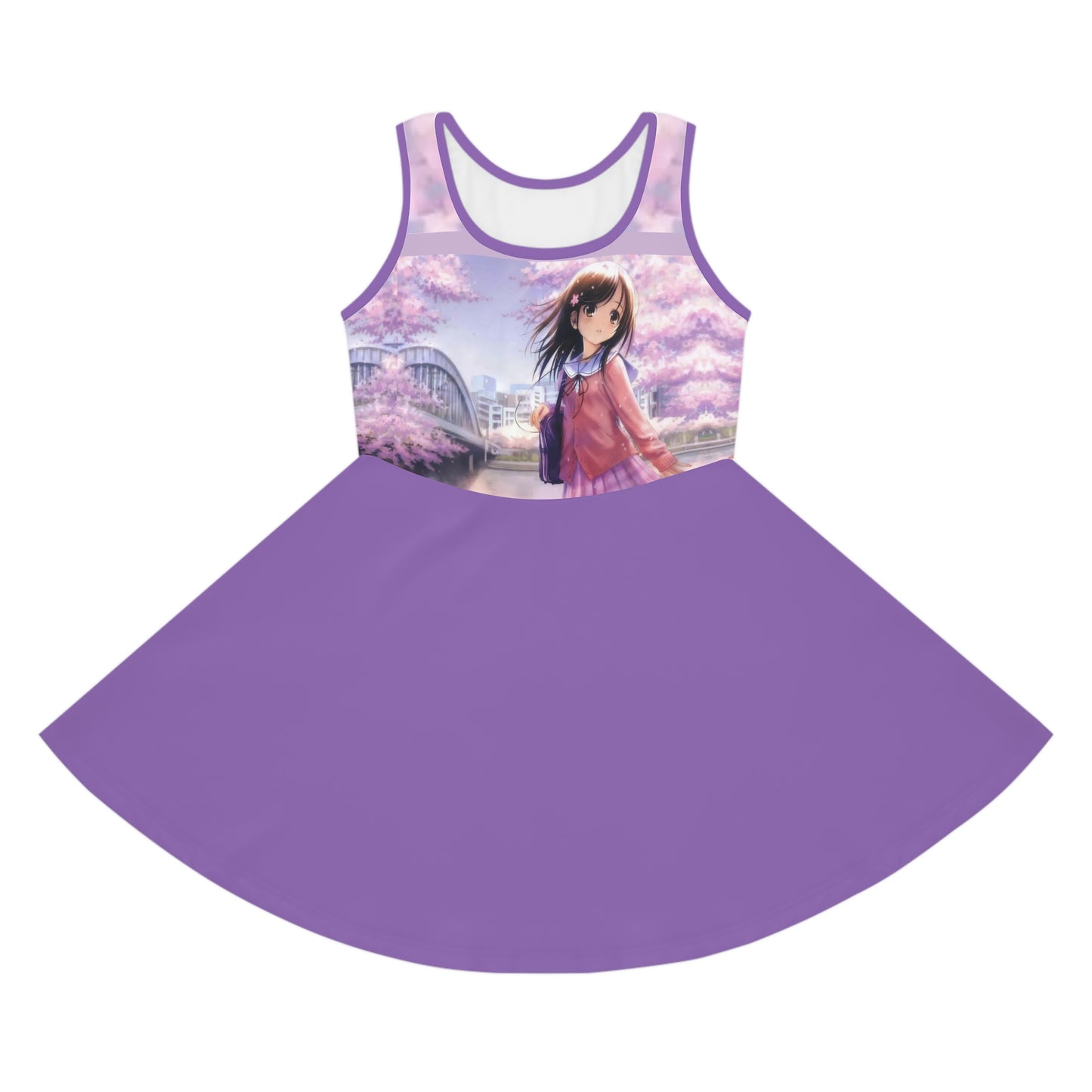 SCHOOL GIRL Girls' Sleeveless Sundress (purple)