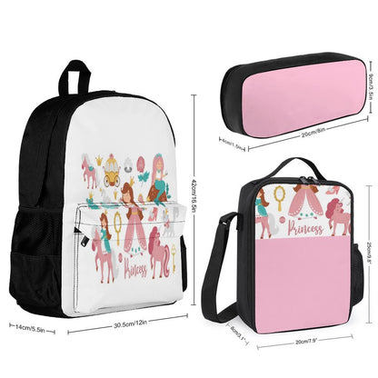Set of 3 Bags (Shoulder Bag Lunch Bag & Pencil Pouch)