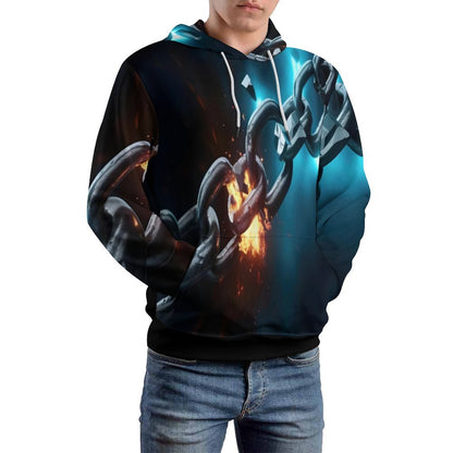 230gsm Men's Cool Hoodie with Double-layer Cap (All-Over Printing)
