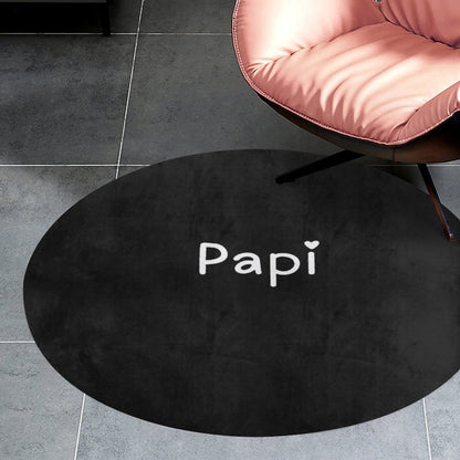 Round Coral Velvet Warm Floor Mat