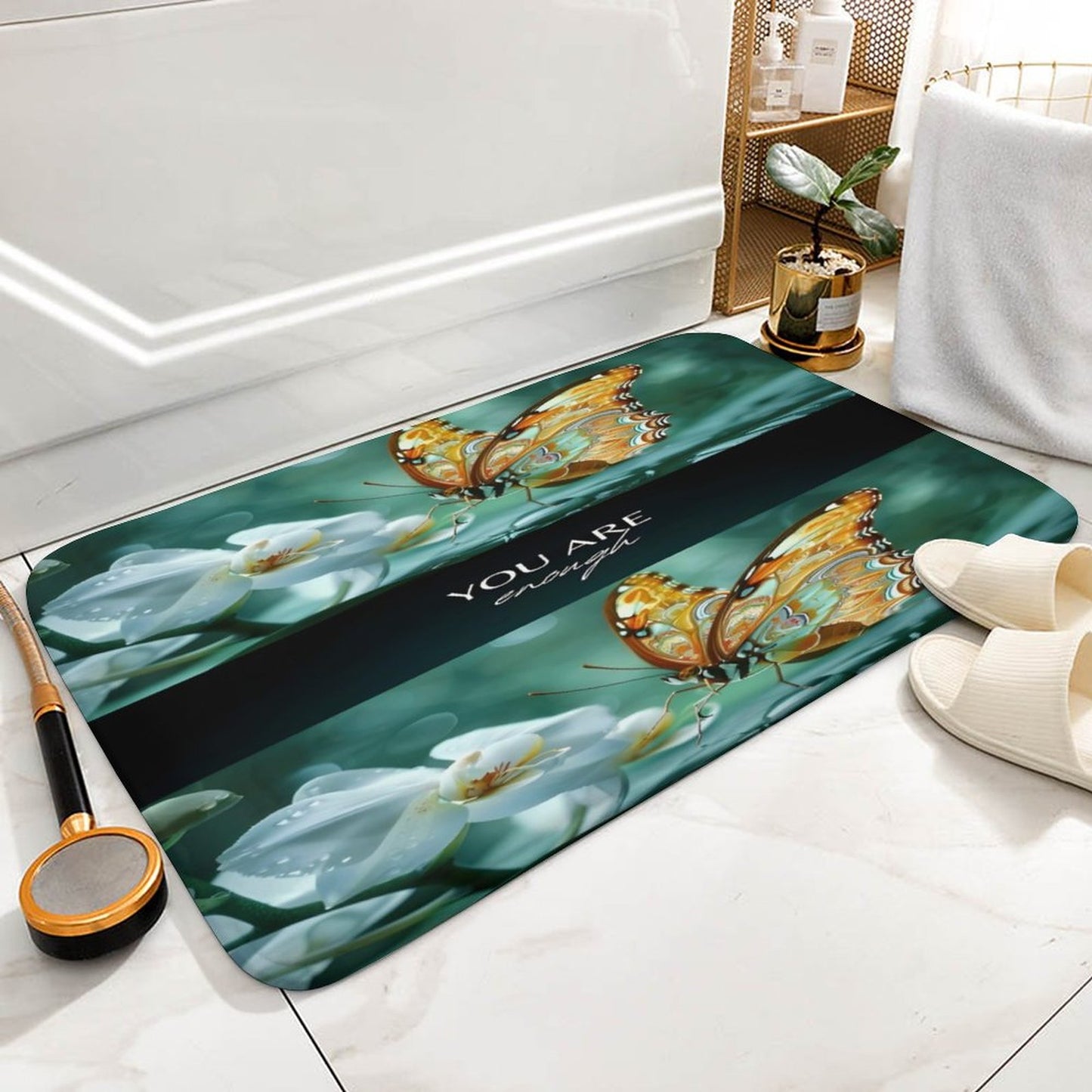 Coral Velvet Rug-19.7"x31.5"/50x80cm-YOU ARE ENOUGH