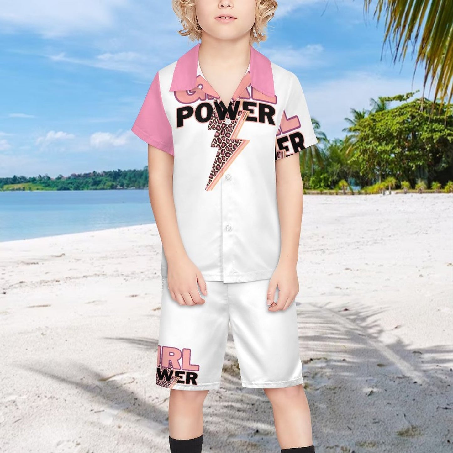 Children's Casual Beach Outfit A27TZ (All-Over Printing)