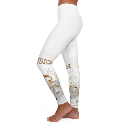 MUSICIAN In Gold Women's Casual SPANDEX Leggings-XS-2XL