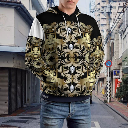 230gsm Men's Personalized Hoodie with Double-layer Cap (All-Over Printing)
