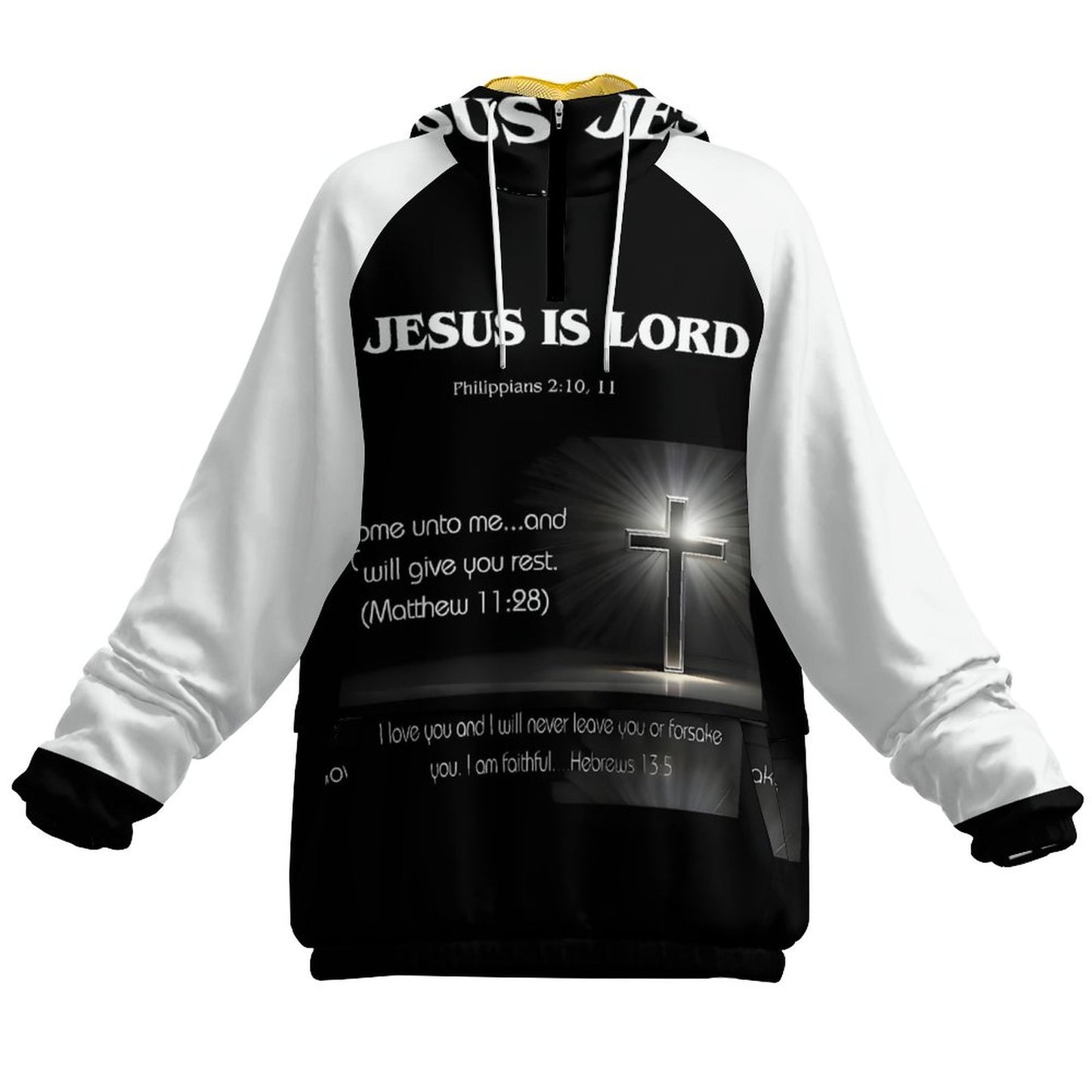 Double-Layered Hoodie with Pockets(All-Over Printing)